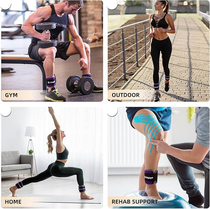 Adjustable Ankle Weights 1 Pair 2/4/6/8/10 LBS Wrist Leg Arm Weights for Women Men Kids,Strength Training with Removable Weight for Fitness Gym Workout Running Walking