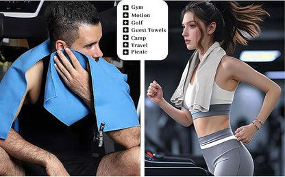 Wuwahlod Microfiber Quick-Dry Gym Towel – Ultra Absorbent, Odor-Free, Lightweight & Compact for Sports, Travel, and Fitness（16x32 inches）