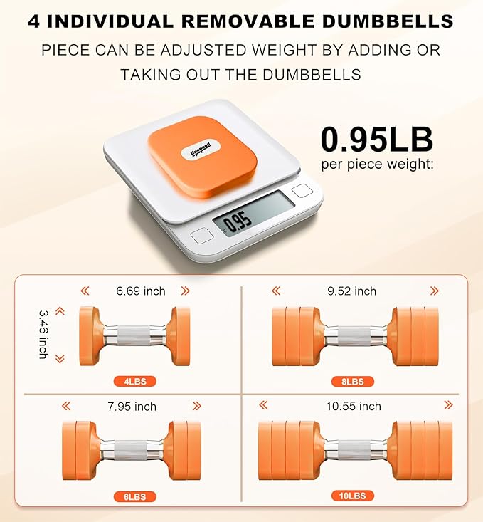 15LB 20LB 30LB 40LB 50LB Adjustable Dumbbell Set Free Weights Dumbbells Set for Women Men Hand Weights Sets Adjust Dumbbell Weight Sets for Home Gym Exercise Workout Strength Training Equipments