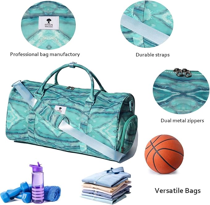 Original Floral Water Resistant Duffel Bag Gym bag Weekender Travel Bag for Gym Beach Travel Daily Bags
