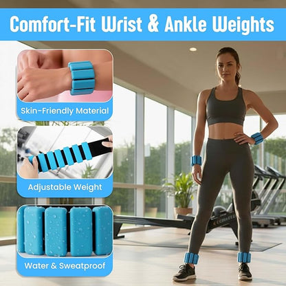 Pilates Kit 16- Pieces with Adjustable Resistance – Fitness Ring, Exercise Ball, Bands, Wrist Weights & Essential Pilates Equipment for Home Workouts - Versatile Fitness Accessories