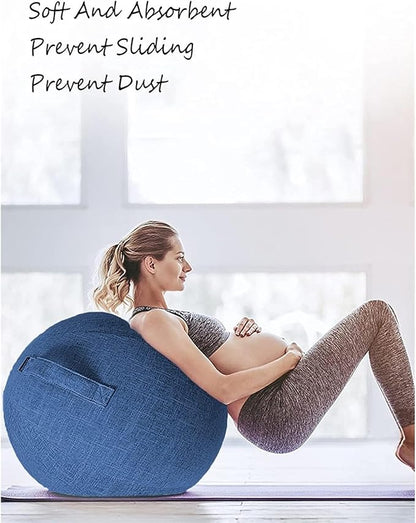 Yoga Ball Chair Cover - Pregnancy Birthing Ball Cover 55/65/75cm Stability Ball Chair for Ergonomic Seating Home, Office, Pilates, Yoga, Fitness