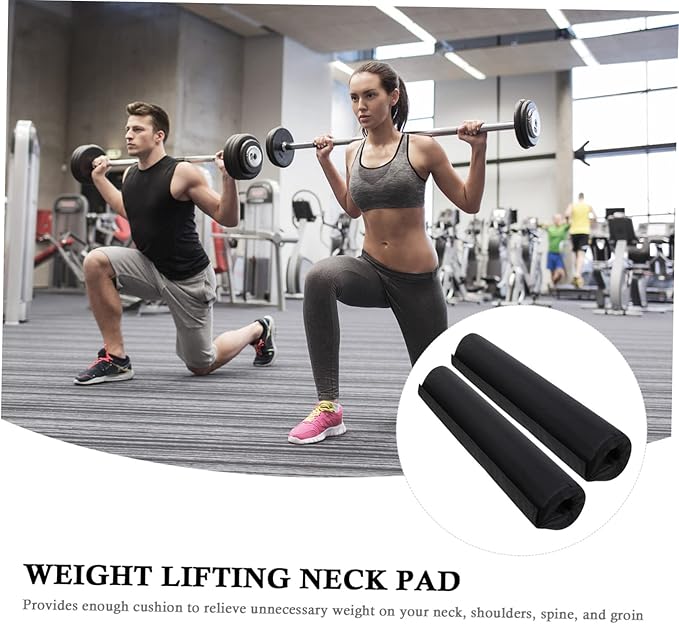 Toyvian 2Pcs Barbell Shoulder Protective Pads Thick Weight Lifting Cover for Squats Lunges Hip Thrusts High Grip Support for Neck Shoulder Comfort