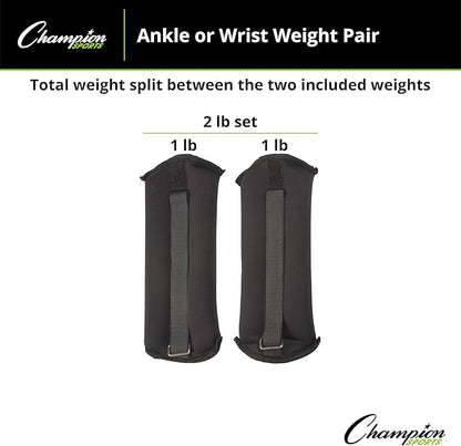 Champion Sports Soft Adjustable Ankle and Wrist Weights