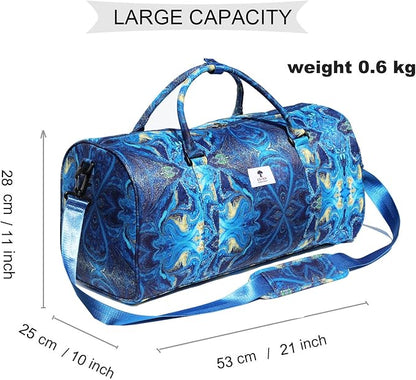 Original Floral Water Resistant Duffel Bag Gym bag Weekender Travel Bag for Gym Beach Travel Daily Bags