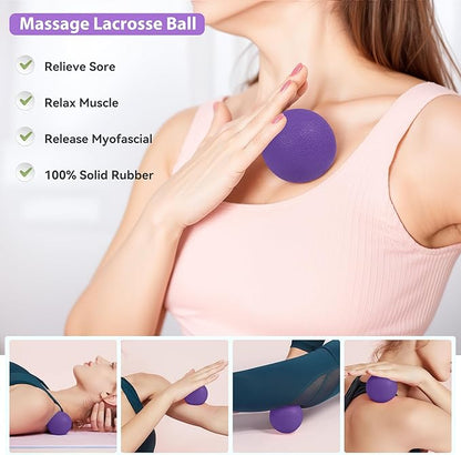 HASHMUST Pilates Ring Kit 12 PCS for Women, Home Workout Equipment with Magic Circle, Mini Exercise Ball, Resistance Bands, Massage Lacrosse, Yoga Strap, Full-Body Fitness Set for Toning & Gift
