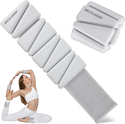 Ankle Weights for Women Wrist Weights Set of 2 (1 lb/2 lb Each) Adjustable Arm Leg Weight for Womens Men Suitable for Walking Swimming Running Pilates Yoga Gym