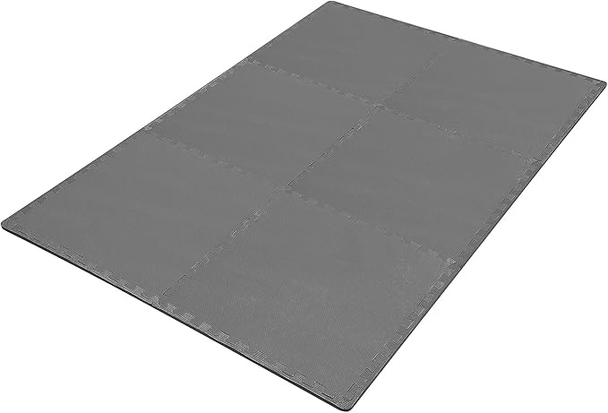 BalanceFrom Puzzle Exercise Mat 1/2" Thick, EVA Interlocking Foam Floor Tiles for Home Gym, Mat for Home Workout Equipment, Floor Padding for Kids, Multiple Sizes and Colors