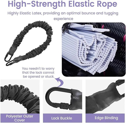 JYHHCYS Bungee Fitness Equipment Set Plus Size, Heavy Duty Aerial Yoga Resistance Rope for Home Gym Training & Fitness, Indoor Bungee Jumping Harness(Rope 3XL - 220 lbs/100kg)