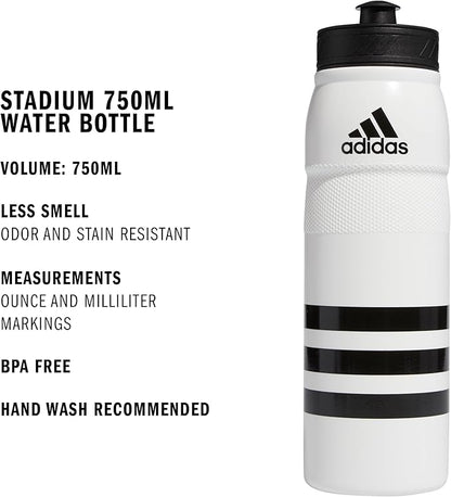 adidas 750 ML (28 oz) Stadium Refillable Plastic Sport Water Bottle