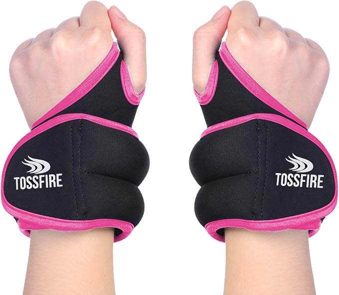 Comfecto Wrist Weights with Thumb Loops Lock, 1lb*2 2lbs*2 for Running, Strength Training, Walking, Exercises, Gym, Cardio, Men, Women