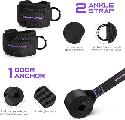 Pilates Bar Kit with Resistance Bands, Multifunctional Pilates Bar for Women & Men with Heavy-Duty Metal Adjustment Buckle, Pilates Home Equipment for Full BodyWorkouts
