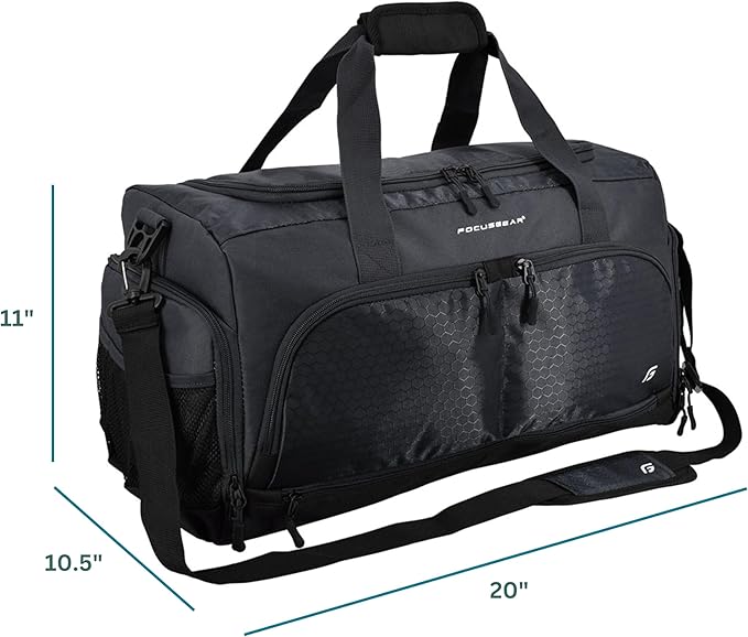 Ultimate Gym Bag 2.0: The Durable Crowdsource Designed Duffel Bag with 10 Optimal Compartments Including Water Resistant Pouch