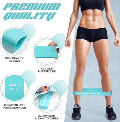 30 Pcs Latex Resistance Loop Exercise Bands for Booty Workout Stretch Exercise Band Non Slip for Legs Squat Resistance Loop Women Men Starter Butt Hip Thigh Fitness