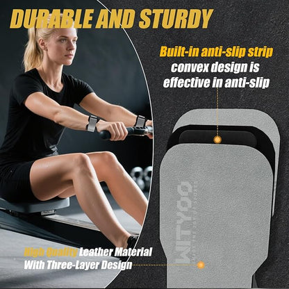Weight Lifting Wrist Strap, Weightlifting Grip Strap for Gym Deadlifts, Powerlifting, Heavy Shrug, Pull Ups, Three Layer Leather Adjustable Training Accessory Gifts for Men Women Dad Him
