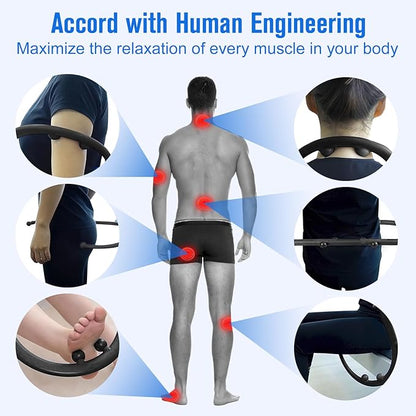Trigger Point Massage Tool,Two Shapes Handheld Back and Neck Massager for Pain Relief,Muscle Release Tool Manual Massage Hook Back Neck Shoulder Massager Black - Gift for Women & Men