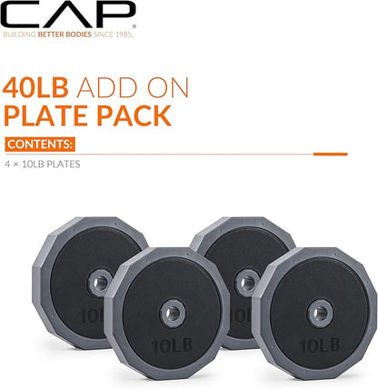 CAP Barbell Multi-Use Adjustable Weight Set - Versatile Dumbbell, Barbell & Kettlebell for Full-Body Workouts | 45lb and 66lb options