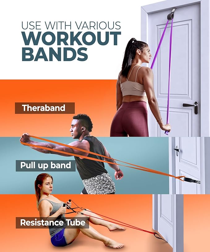 Sozzy Door Anchor for Resistance Bands, Extra Large, Heavy Duty with Solid Nylon Core, Great for Closed Loop Bands, Physical Therapy, Home Workout Equipment