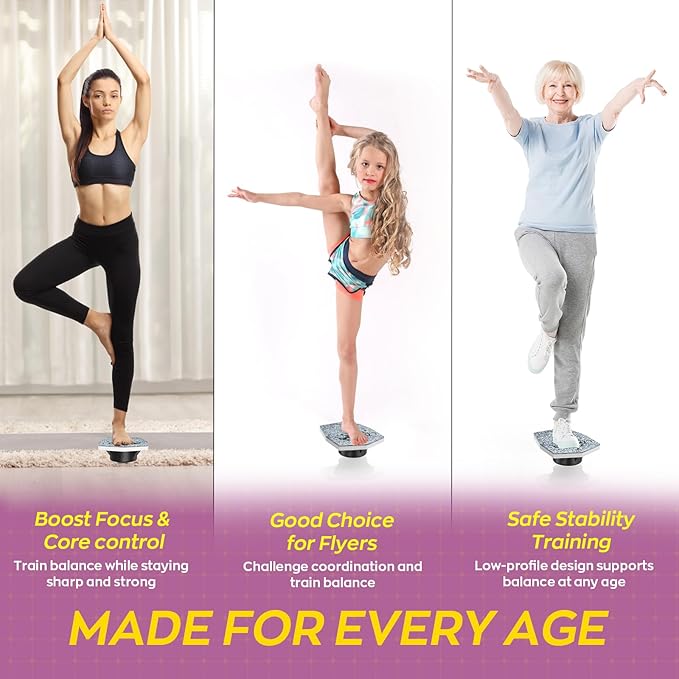 Flyer Cheer Stand - Cheerleading Balance Board for Flyer, Core Strength & Flexibility Training Board, Cheer Stand Practice Equipment for Stunts Training, Gymnastics Balance Trainer