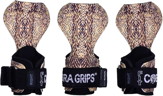 Cobra Grips PRO Weight Lifting Gloves Heavy Duty Straps Alternative with Power Lifting Hooks Padded Wrist Support for Deadlifts & Bodybuilding