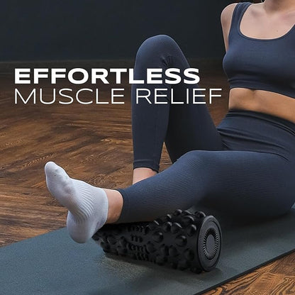 PURSONIC Vibrating Foam Roller – Deep Tissue Massage for Muscle Recovery – 5 Intensity Levels, USB Rechargeable, Durable & Lightweight Design