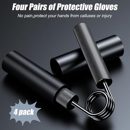 Grip Strength Trainer 4 Pack,50LB-200LB Metal Hand Grip Strengthener,Non-Slip Heavy-Duty Forearm Exerciser,Hand Gripper for Muscle Building and Hand Rehabilitation Exercising