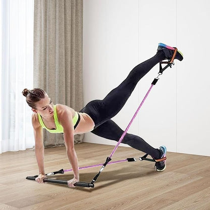 Pilates Bar Set – Home Workout Equipment, Resistance Band Bar | Fitness Gear for Women, Portable Gym Tool for Strength Training, Yoga, Full Body Toning, Core and Flexibility Workouts