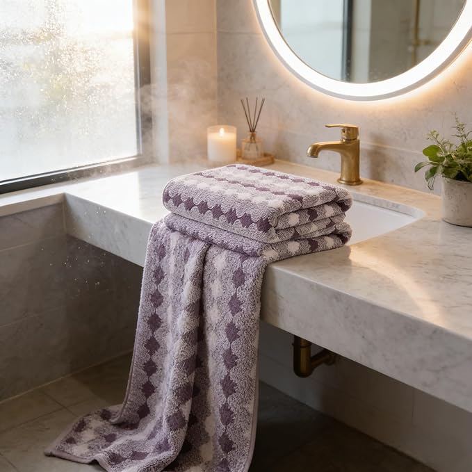2-Pack Microfiber Bath Towels (27x54 Inches) - Ultra Soft & Quick Dry, 3X Absorbency, Lightweight for Gym, Yoga, Travel & Spa - Perfect for Home, Fitness & Post-Workout