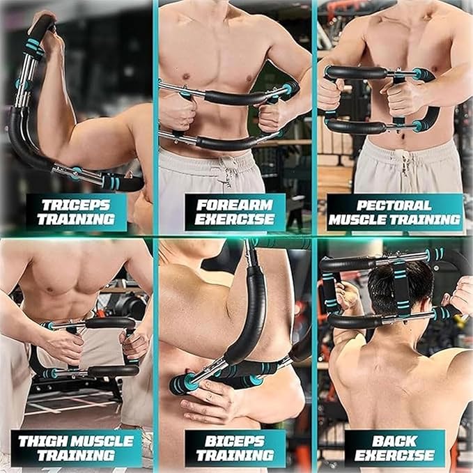 Arm Trainer, Adjustable 20-110lbs Chest Workout Eauipment, Portable Arm and Chest MuscleTrainer, Gorilla Bar for Chest Workout, Upper Body Workout Equipment for Men and Women