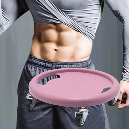 Abdominal Trainer Roller Disc, Fitness Roller Sliding Discs Ab Exerciser 4 Universal Wheels Abdominal Muscle Wheel Home Use for Men Women