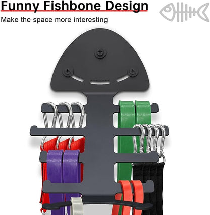 Exercise Resistance Band Rack, Resistance Bands Storage Hanger Gym Equipment Organizer Rack for Pull Up Bands, Multi-Purpose Gym Equipment Storage