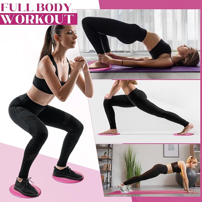 hotqueen 14 PCS Pilates Kit, Home Pilates Workout Kit for Women, Pilates Equipment with 14.9" Pilates Ring and Ball, Resistance Bands, Sliders & Grip Socks Accessories for Starter Home Workouts（Pink）