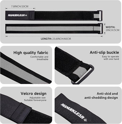 MANUEKLEAR Blood Flow Restriction Bands for Women Glutes Leg, Booty Bands for Women Butt Lift, BFR Occlusion Thigh Bands for Workout Squat Hip Building
