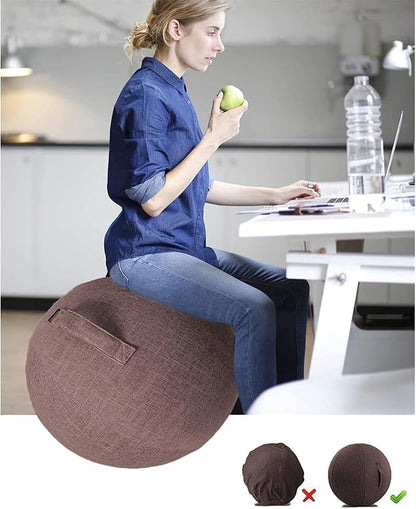 Yoga Ball Chair Cover - Pregnancy Birthing Ball Cover 55/65/75cm Stability Ball Chair for Ergonomic Seating Home, Office, Pilates, Yoga, Fitness