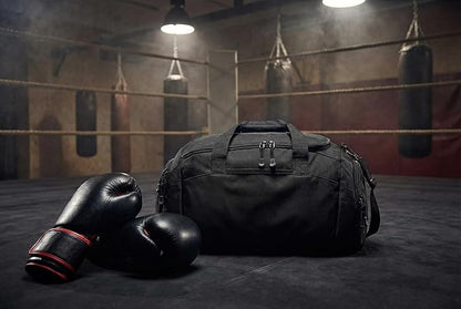 Personalized Boxing Duffle Bag with Name – Durable Gym Bag for Fighters, Custom Training Gear Bag with Shoe Compartment for Gloves & Equipment