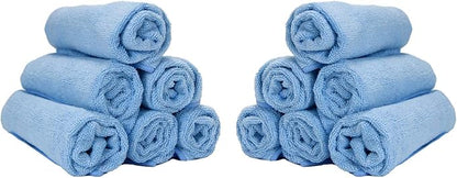 Arkwright Microfiber Gym Towel - (Pack of 12) Soft Lightweight Quick Dry Hotel Quality Hand Towels, Sweat Absorbent, Perfect for Workout, Yoga, Spa, Bathroom, 15 x 24 in, Blue