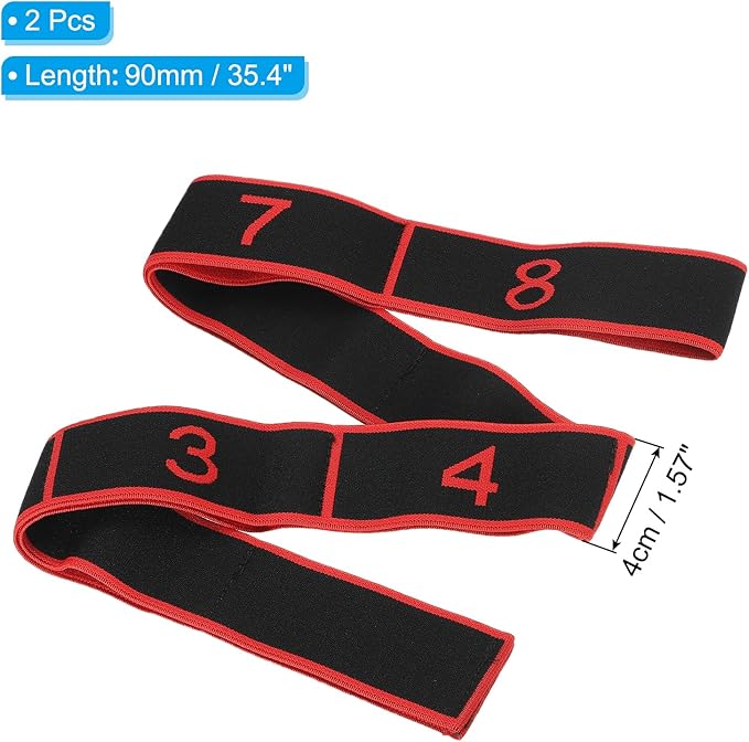 PATIKIL Exercise Bands, Yoga Stretching Strap Latin Elastic Bands for Physical Dance Stretch Pilates Resistance Bands