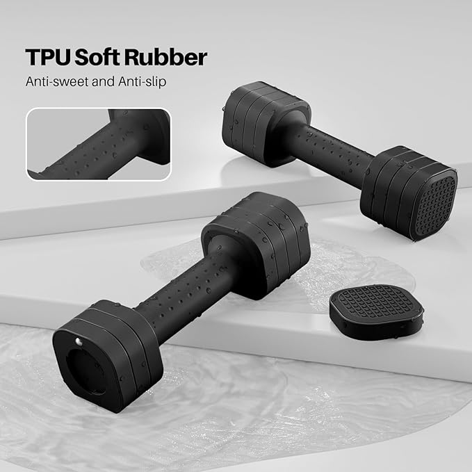 Zempox Adjustable Dumbbell Set of 2, 4 in 1 Free Weights Dumbbells Set for Women, Hand Weights for Women at Home, Each 2lb 3lb 4lb 5lb with TPU Soft Rubber Handle for Home Gym Exercise Training