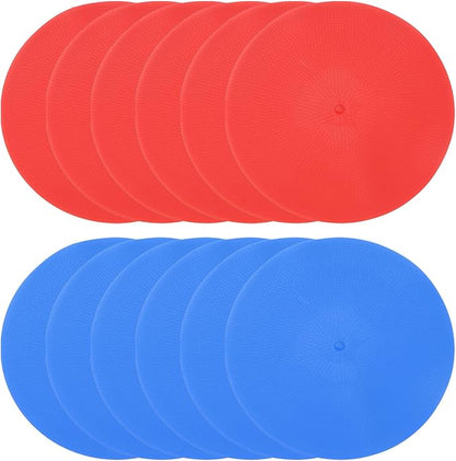 PATIKIL Spot Markers Non-Slip Floor Dots Agility Markers Flat Field Cones Poly Dots