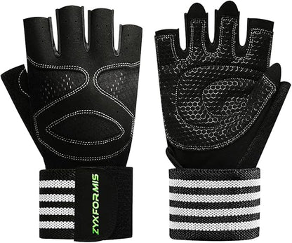 Workout Gloves for Men and Women, Breathable Lightweight Weight Lifting Gloves with Wrist Wrap Support, Excellent Grip Full Palm Protection for Weightlifting Fitness Training Climbing Gym
