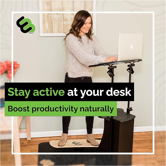 Whirly Board Wide 360˚ | Standing Desk Balance Board | Wobble Board Portable Home Gym | Snowboard Training | Surf trainer | Balance Board for Kids & Adults | Core Balance Trainer