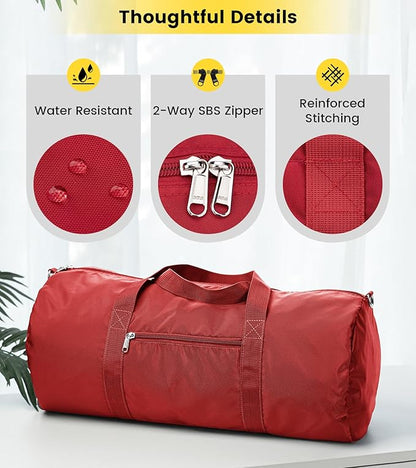 Vorspack Duffel Bag 20-24-28 Inches Foldable Gym Bag for Men Women Duffle Bag Lightweight with Inner Pocket for Travel Sports
