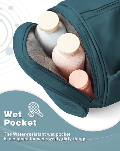 Small Gym Bag for Women,Waterproof Mini Duffle Bag Womens Spotrs Workout Bags Small Travel Duffel Bag with Wet Pocket Carry on Weekender Bags for Dance Swimming,Gym,Yoga,Fitness Dark Blue