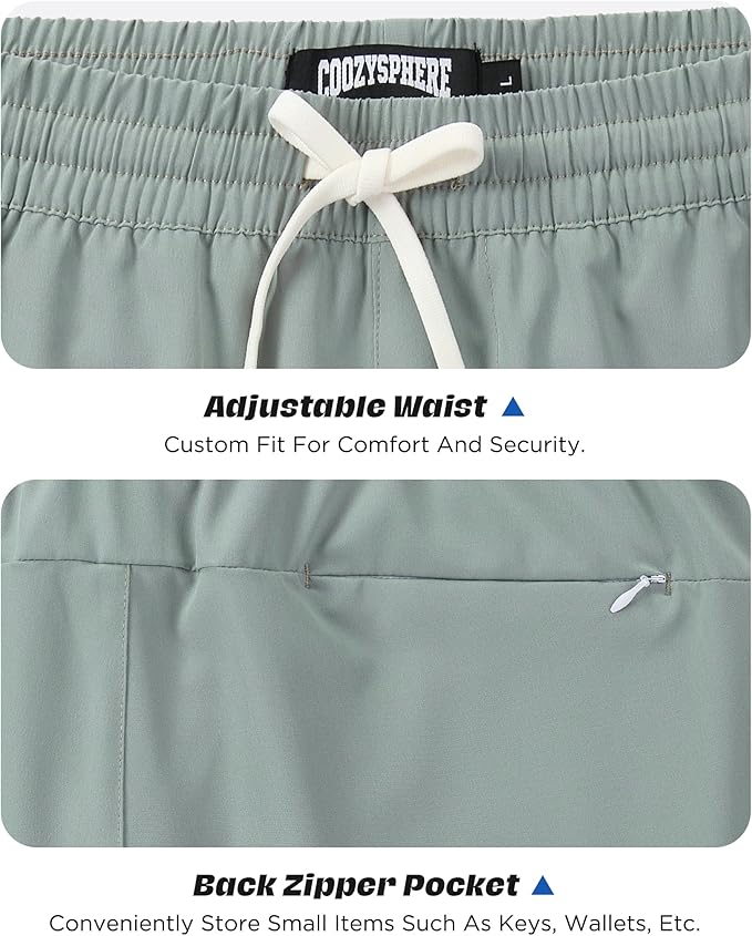 Men 2 in 1 Running Shorts with Compression Liner 5" 7" Quick Dry Workout Athletic Shorts with Pockets Towel Loop