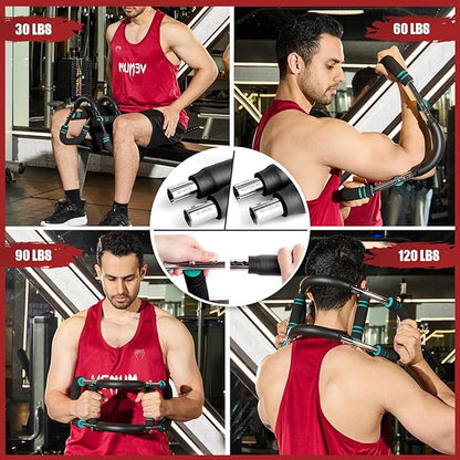 Twister Arm Trainer, 30-120 lbs Adjustable Twister Arm Chest Exerciser with 4 Spring & Poster for Men & Women, Detachable Power Twister Home Fitness Equipment for Enhancing Upper Body Muscle