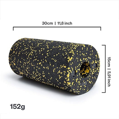 BLACKROLL - Standard Foam Roller - Myofascial Trigger Point Release, Back Massage, Perfect for Yoga, Home Workouts, Muscle Recovery, Black/Yellow