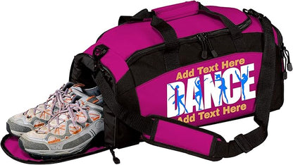 Personalized Dance Duffle Bag with Name – Custom Dancer Gym Bag for Girls, Competition Team Travel Bag, Ballet Recital Cheer & Studio Gear Bag