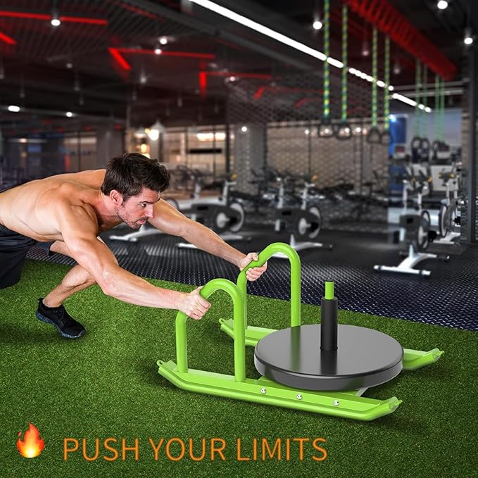 Kipika Weight Sled, Workout Sled, Fitness Strength Training Sled, Speed Training Sled for Athletic Exercise, Speed Improvement, Easily Through Obstacles, Suitable for 1" & 2" Weight Plate