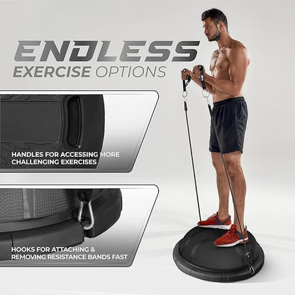 Yes4All 880LBS Half Ball Balance Trainer, Pilates Balance & Stability Ball for Exercises, Home Gym, Floor & Full Body Workouts