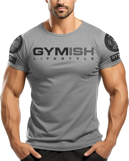 Gymish Lifestyle Gym Therapy Back Printed Men's Shirts Hardcore Gym Workout T-Shirt